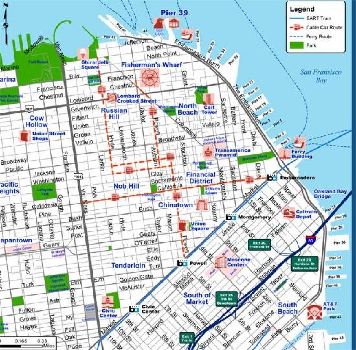 Карта улиц города Сан-Франциско 
