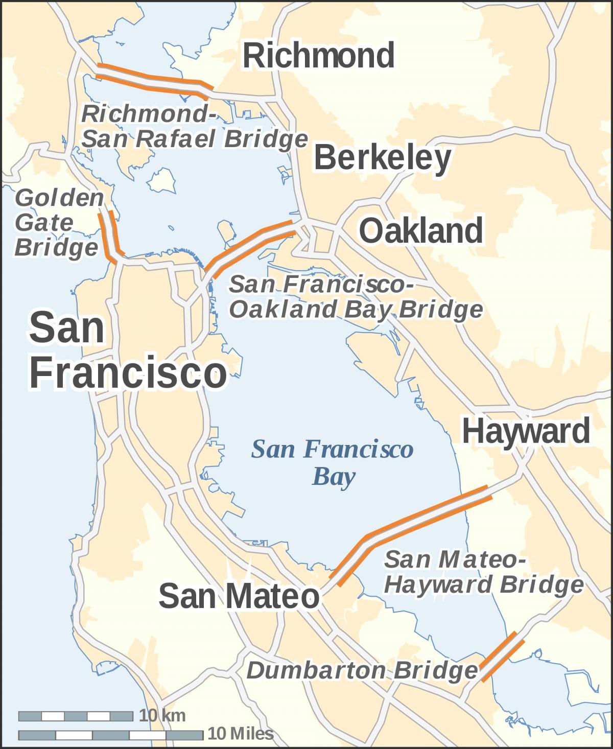 карта Сан-Франциско мост Золотые ворота