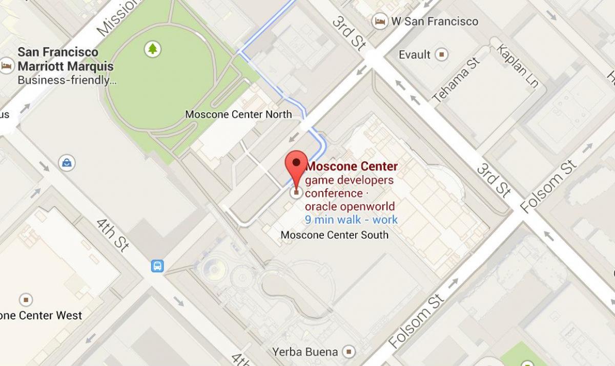 Карта конференц-центра Moscone в Сан-Франциско