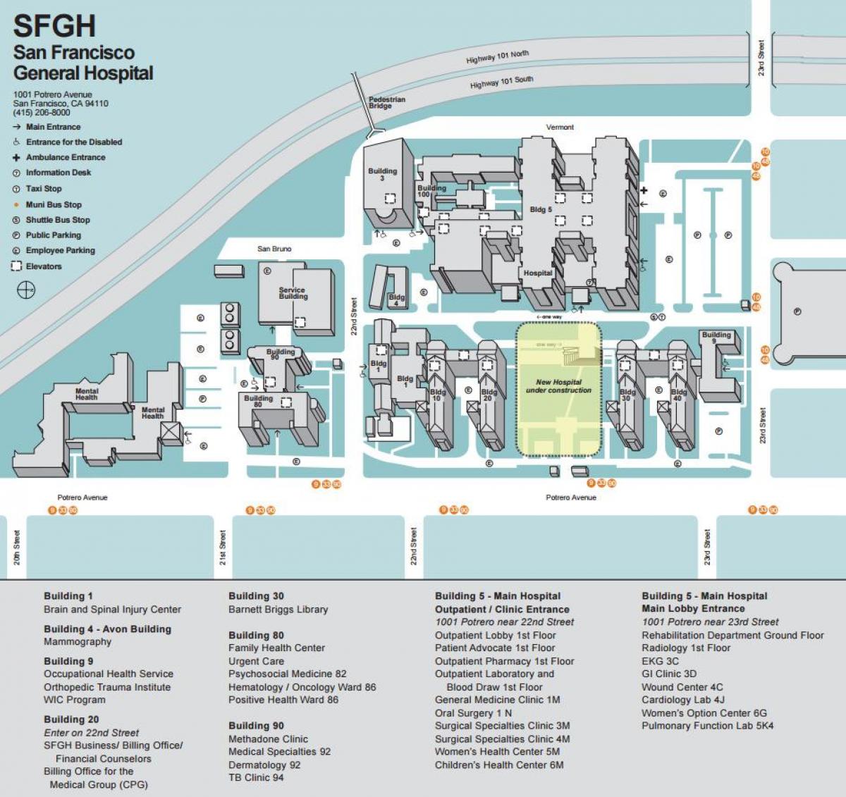 Карта кампуса SFgh 