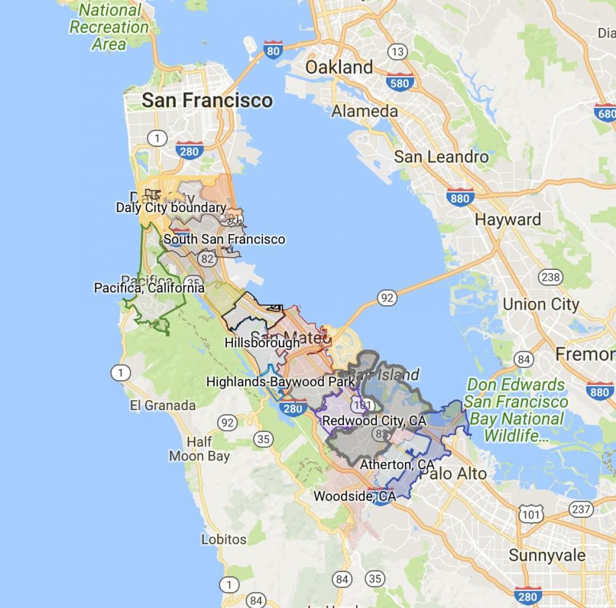 Карта границы Сан-Франциско 