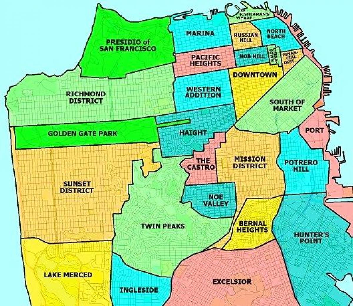 пригороде Сан-Франциско карте