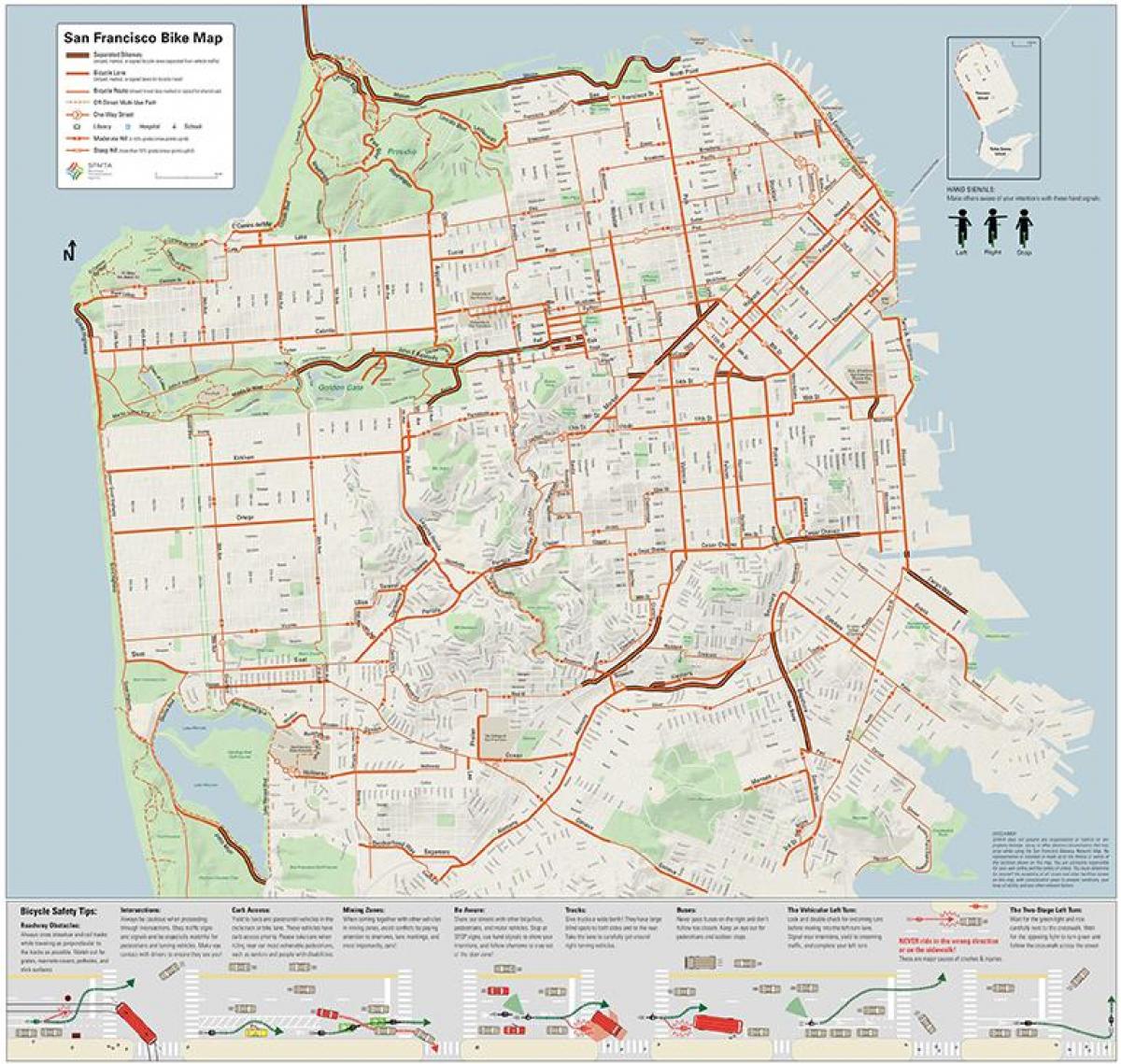 Сан-Франциско велосипеда карте