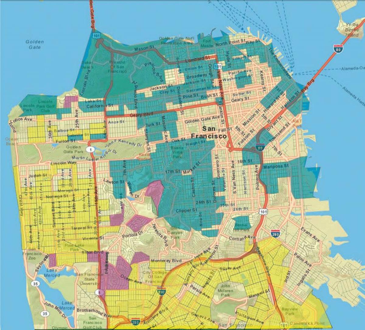 Карта Сан-Франциско ГИС