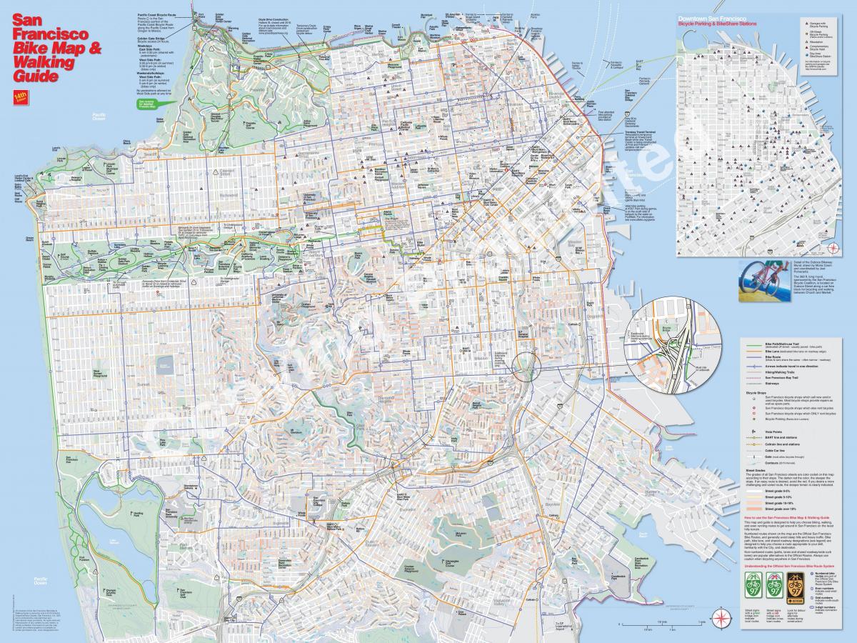 Карта Сан-Франциско велосипедов