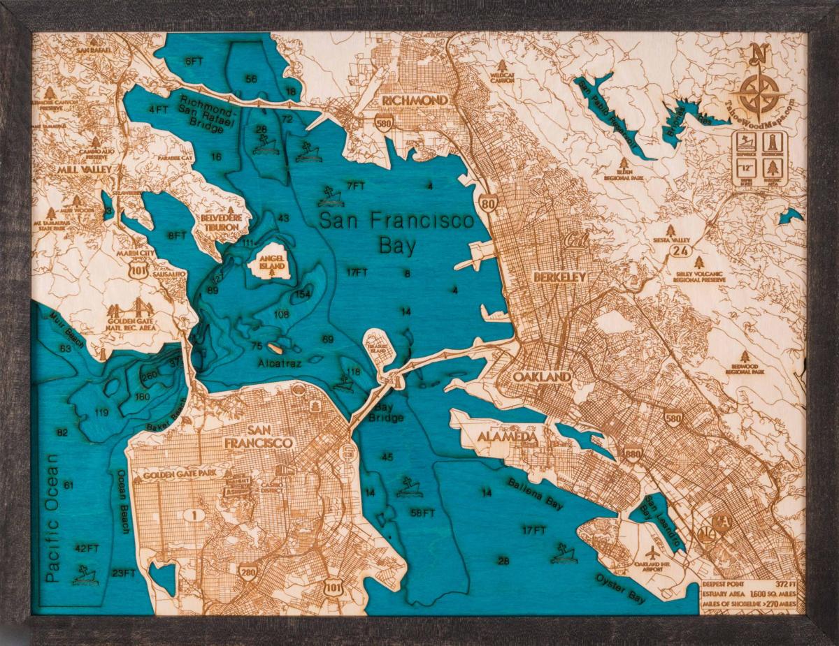 Карта Сан-Франциско древесины