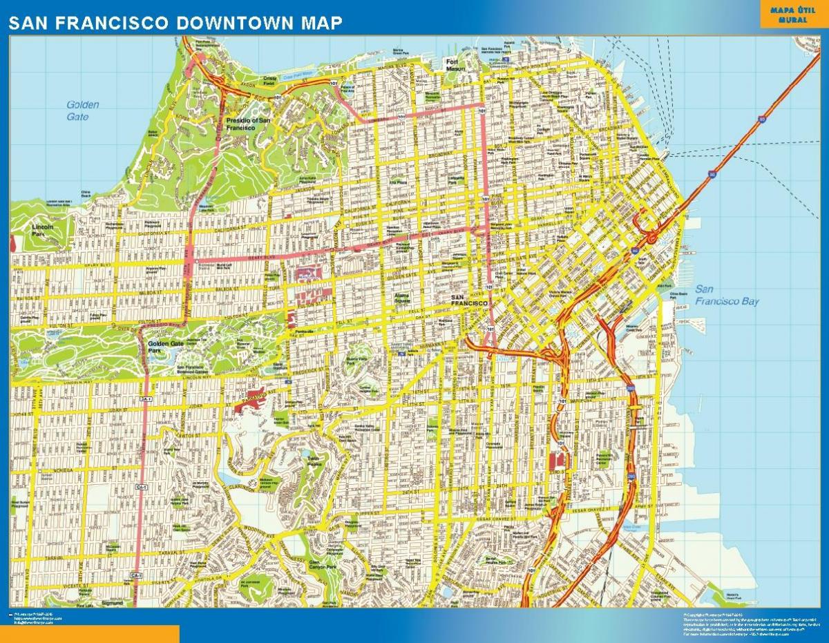 Карта Сан-Франциско стены