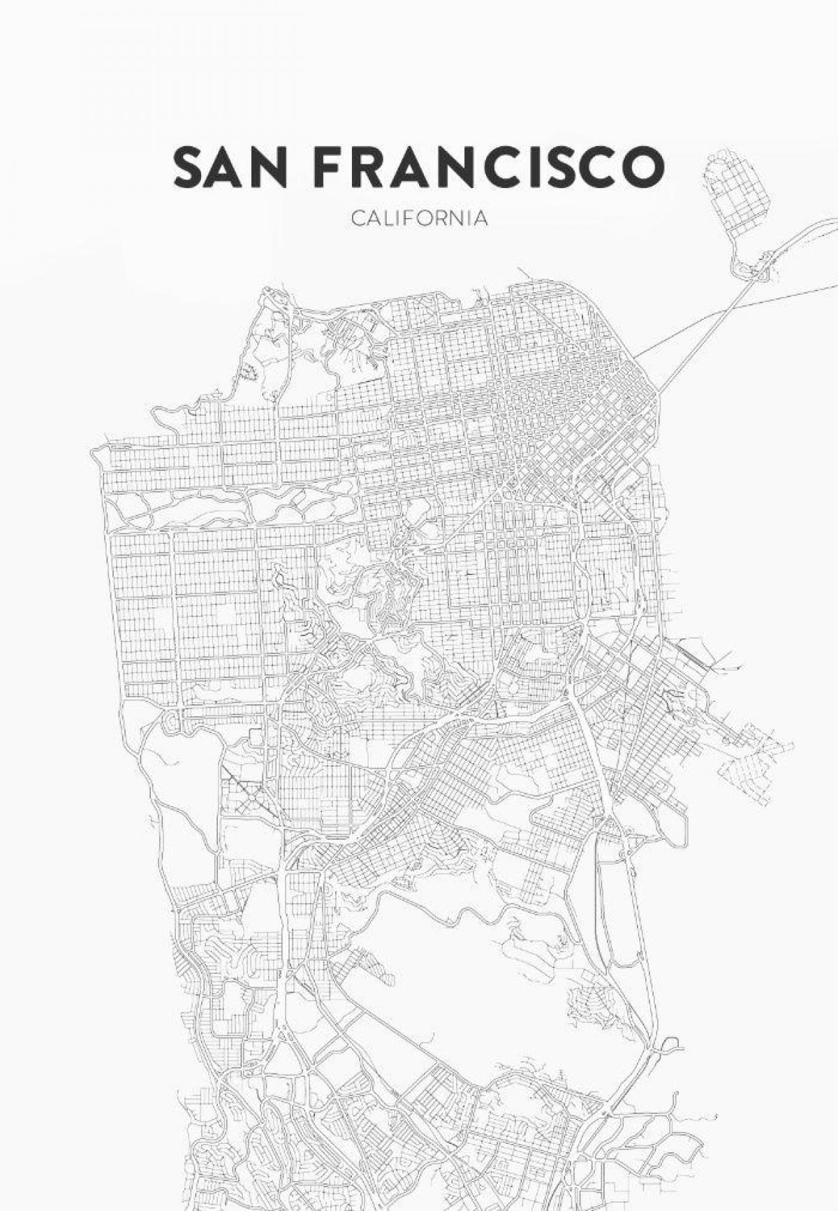 распечатать карту Сан-Франциско