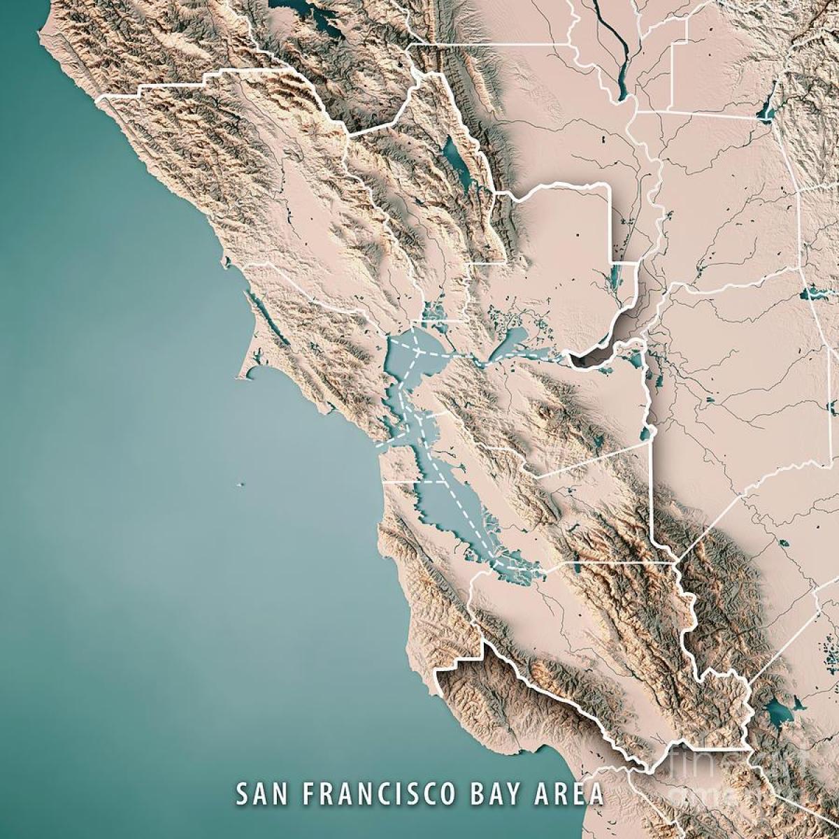 Карта Сан-Франциско топографическая 