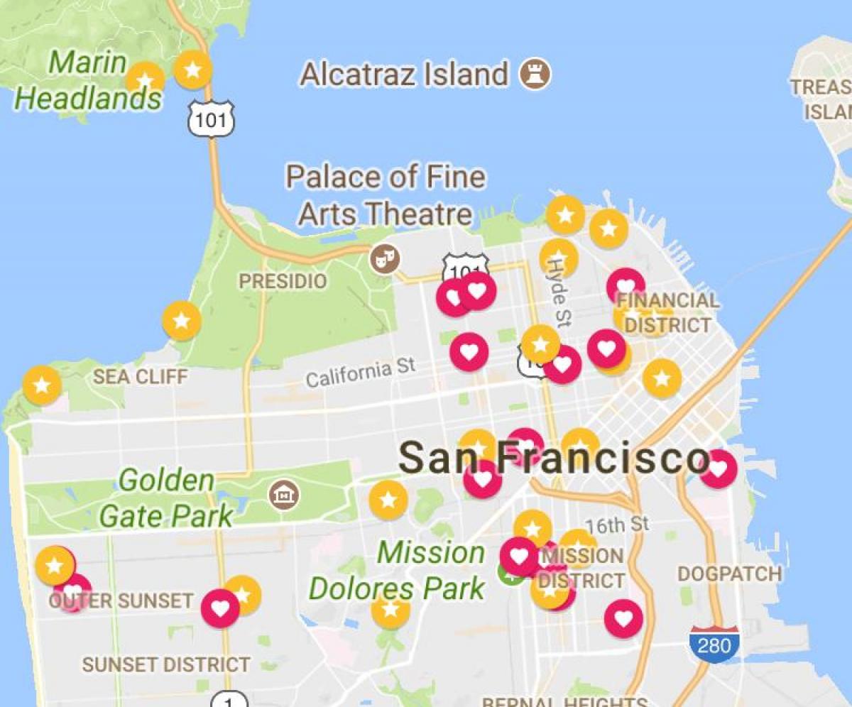 Карта Сан-Франциско финансового района