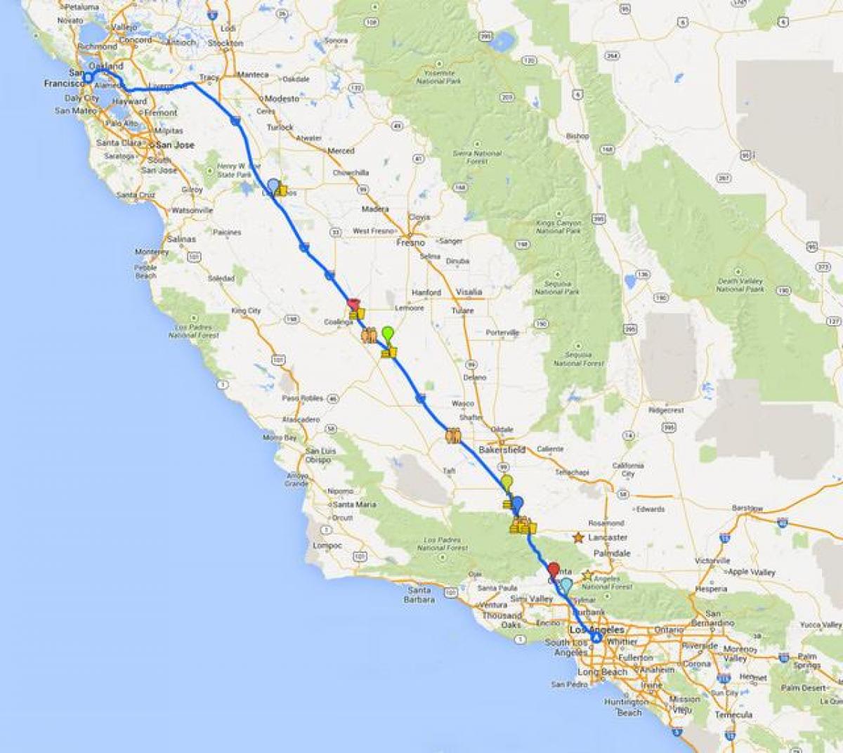 Карта тур в Сан-Франциско за рулем 