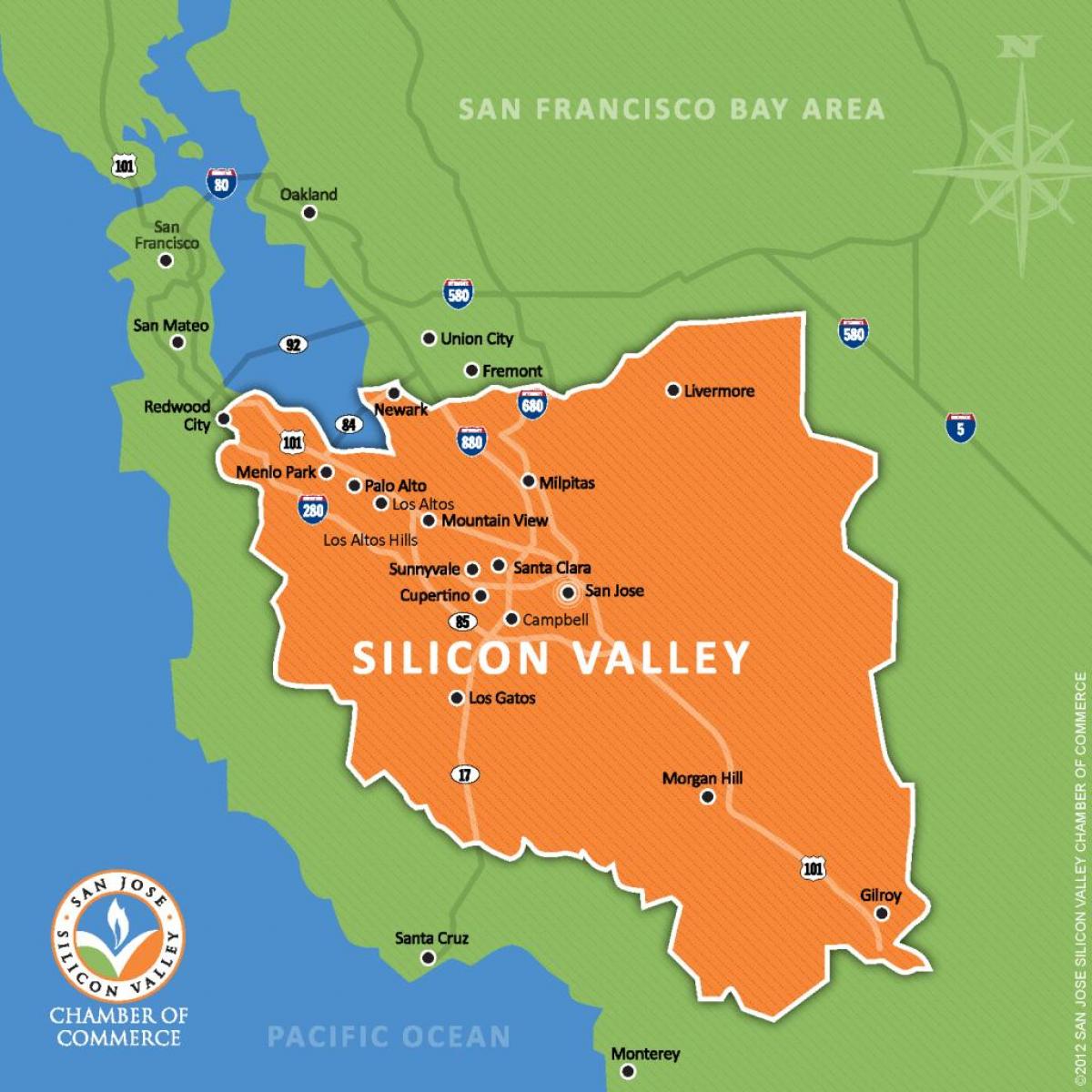 Силиконовая долина на карте мира