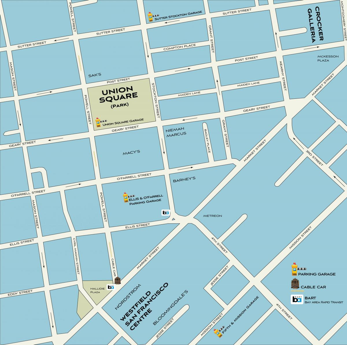 Шоппинг в Сан-Франциско карте