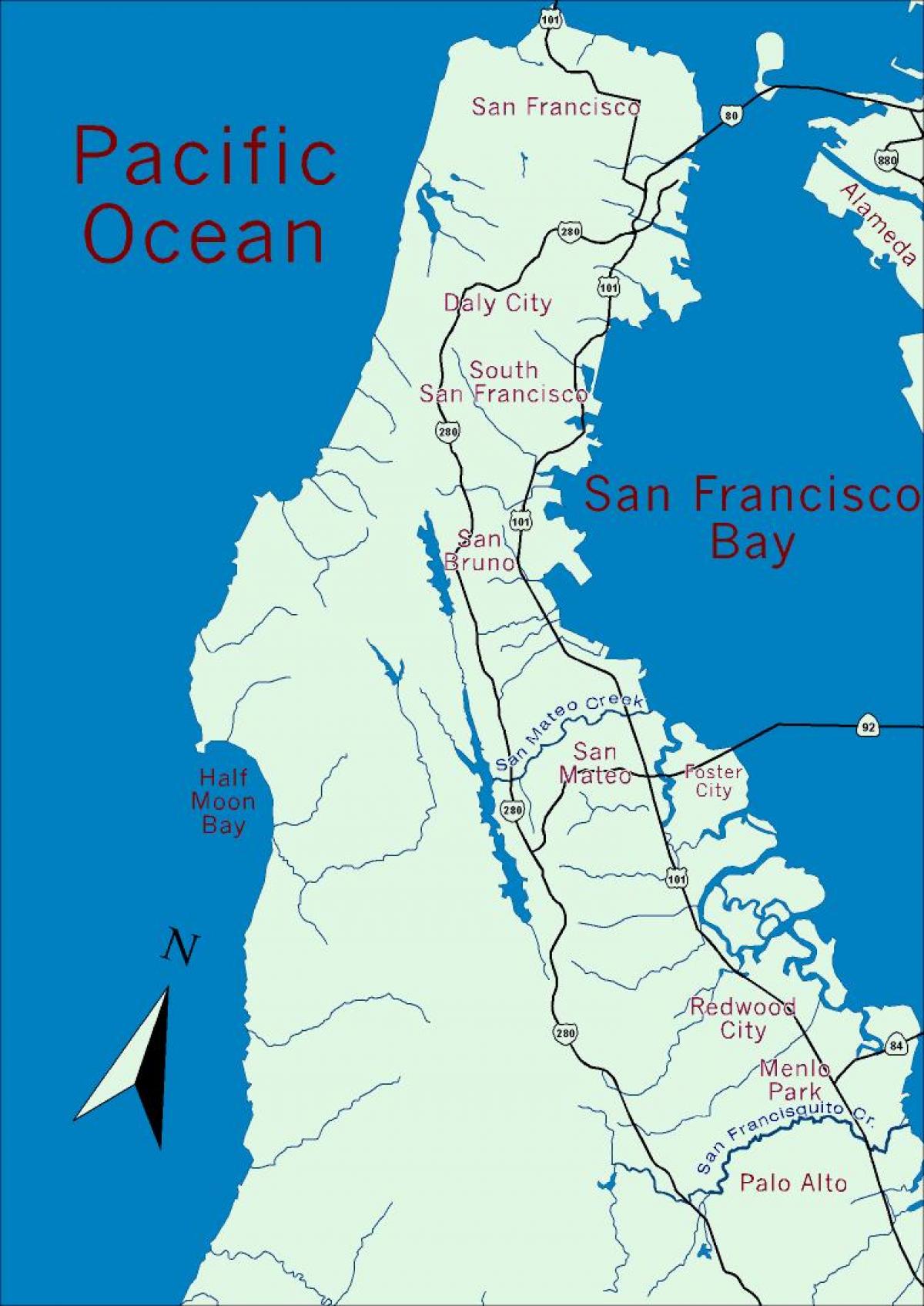 Карта бухты полуострова