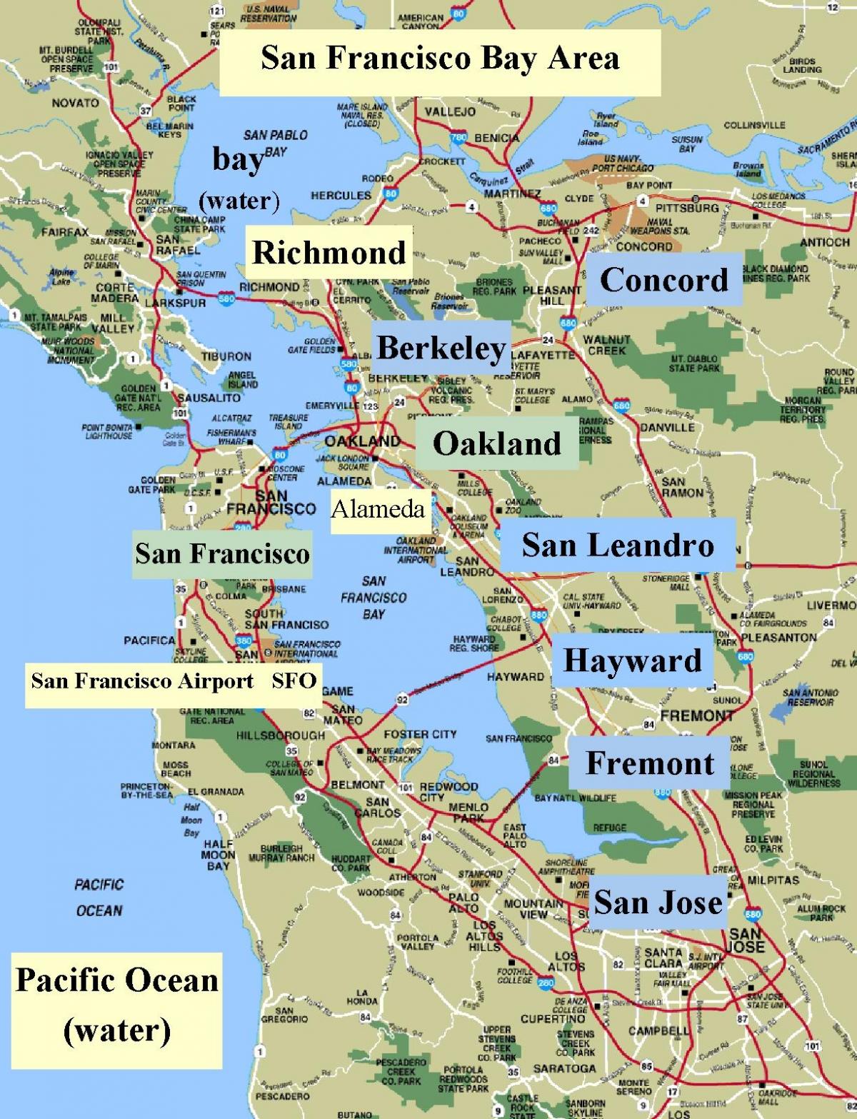 карта Сан-Франциско Калифорния