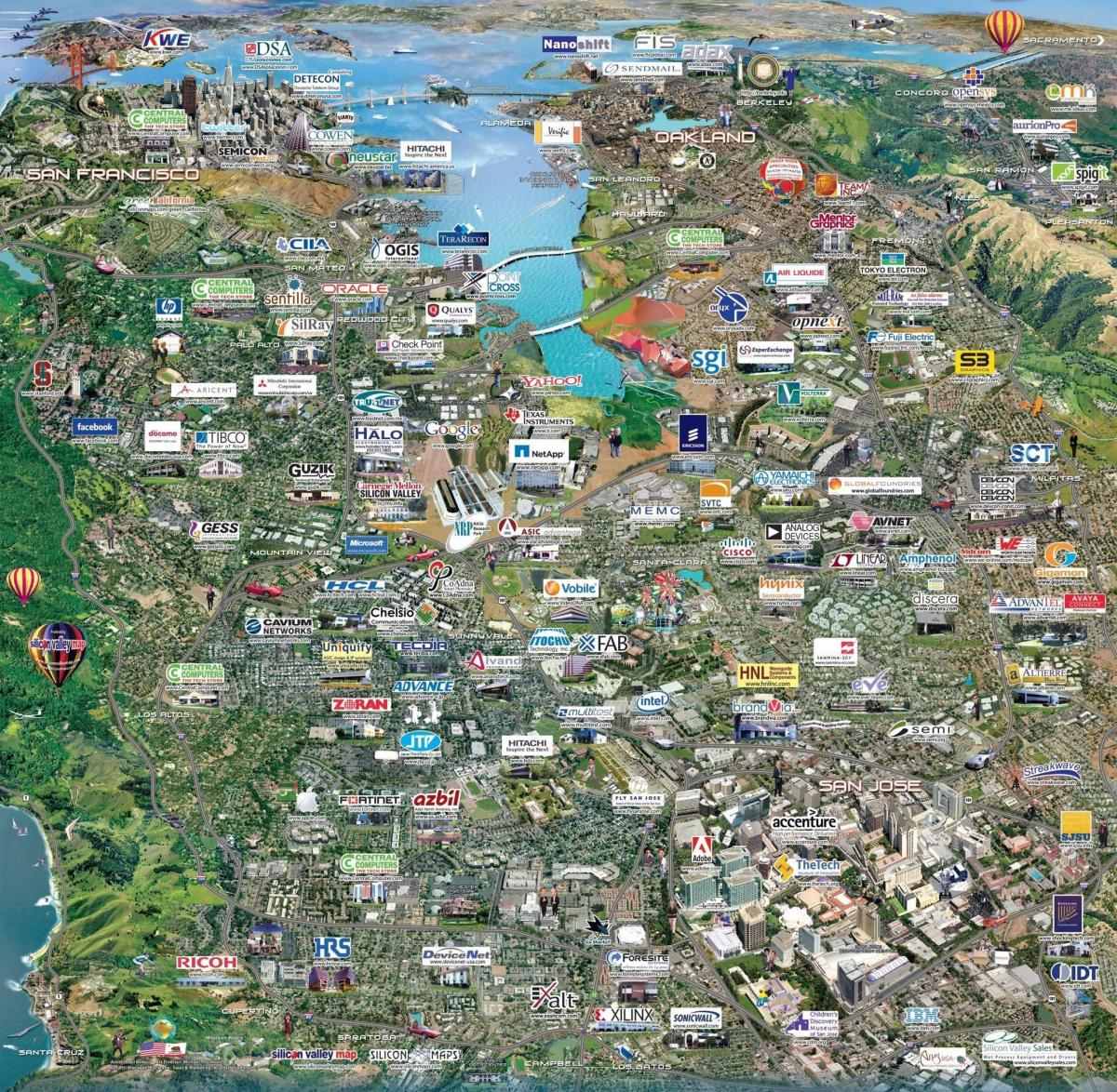 Силиконовой долине тек карте