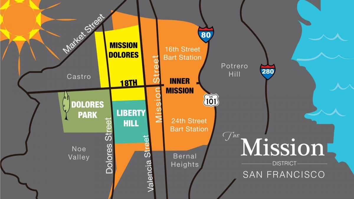 Карта миссии района Сан-Франциско