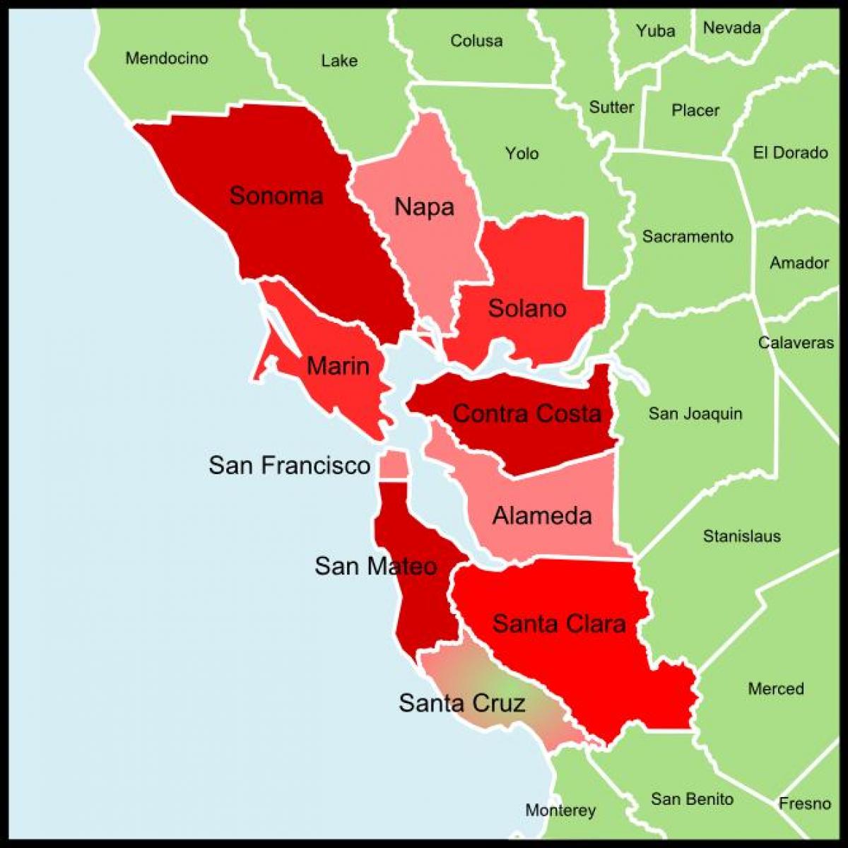 Сан-Франциско карта округа