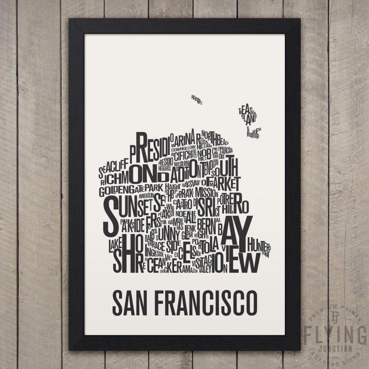 Сан-Франциско типографика карте
