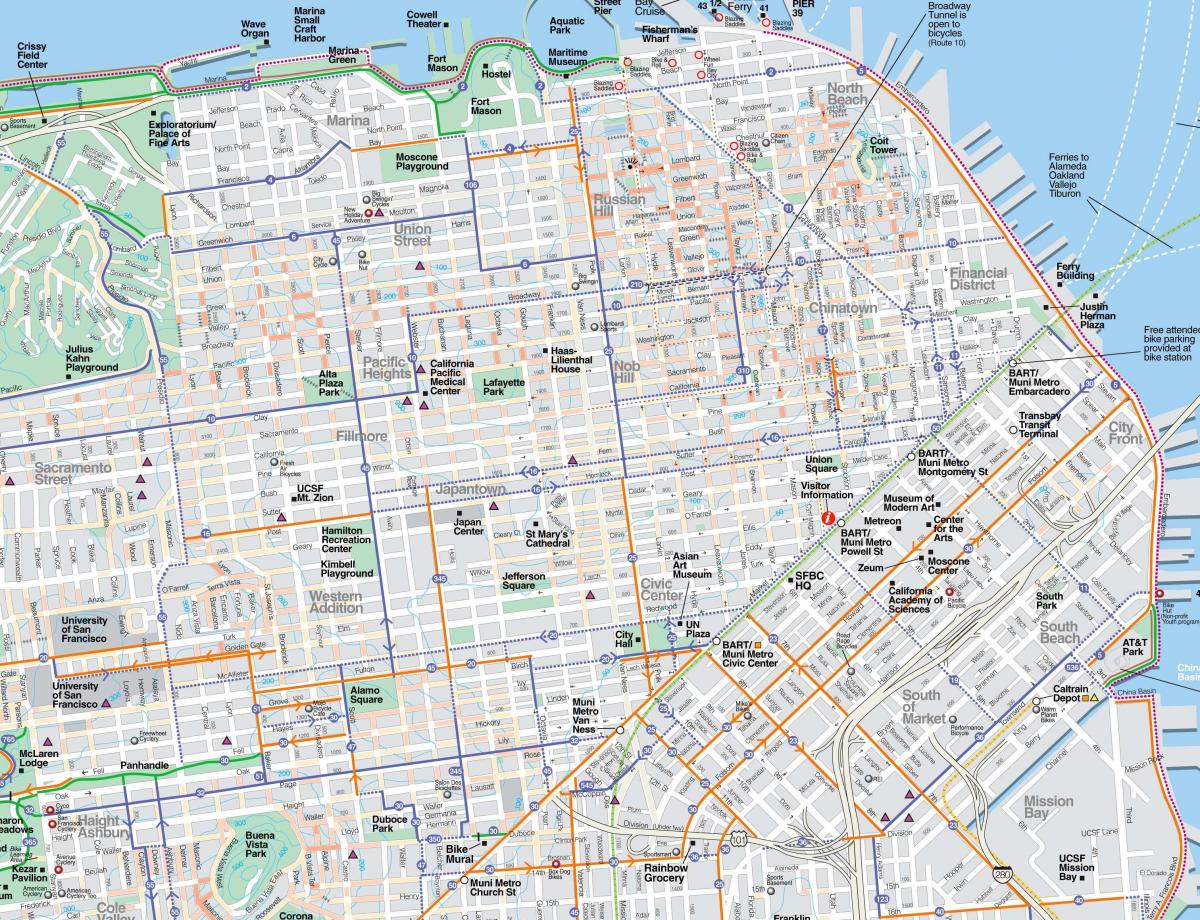 Карта вся Сан-Франциско