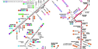Сан-Франциско городской автобус карте