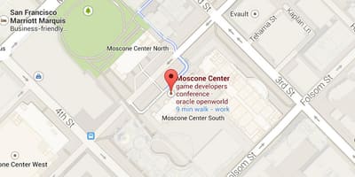 Карта конференц-центра Moscone в Сан-Франциско