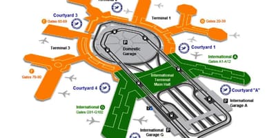 СФО международного терминала прилета карте 