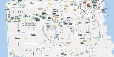 Карта достопримечательностей Сан-Франциско 