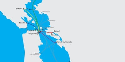 Сан-Франциско паром карте залив 