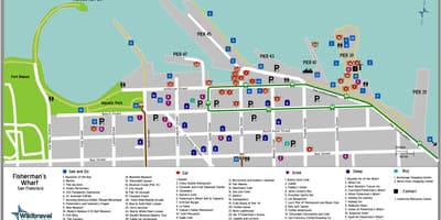 Карта Уорф Сан-Франциско рыбака 