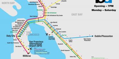 Барт системы Сан-Франциско карте