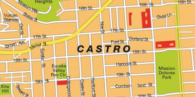 Карта район Кастро в Сан-Франциско