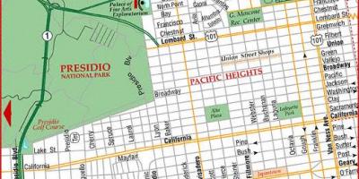 Карта Пасифик Хайтс в Сан-Франциско