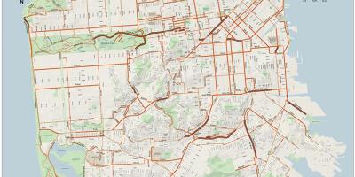 Сан-Франциско велосипеда карте
