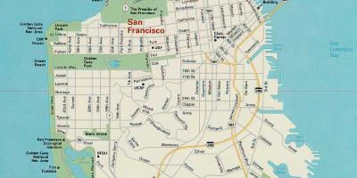 Карта Сан-Франциско, главные достопримечательности