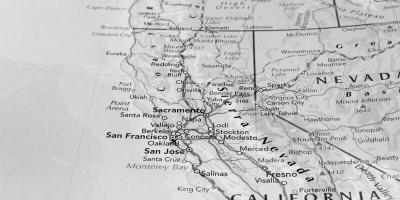 Черно-белая карта Сан-Франциско