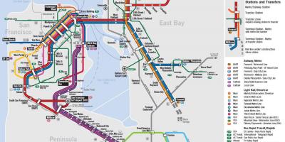 Карты общественного транспорта Сан-Франциско