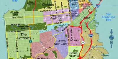 Карта улиц Сан-Франциско Калифорния