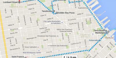 Сан-Франциско Чайнатаун пешеходная экскурсия по карте