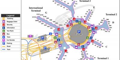 Карта аэропорт kSFO 