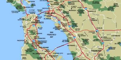 Карта большого города Сан-Франциско 