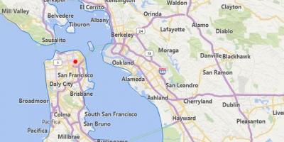 Карта городов Калифорнии, недалеко от Сан-Франциско