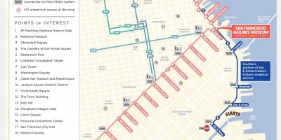 Карта Сан-Франциско троллейбусный маршрут 
