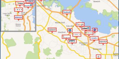 Карта Силиконовая долина тур